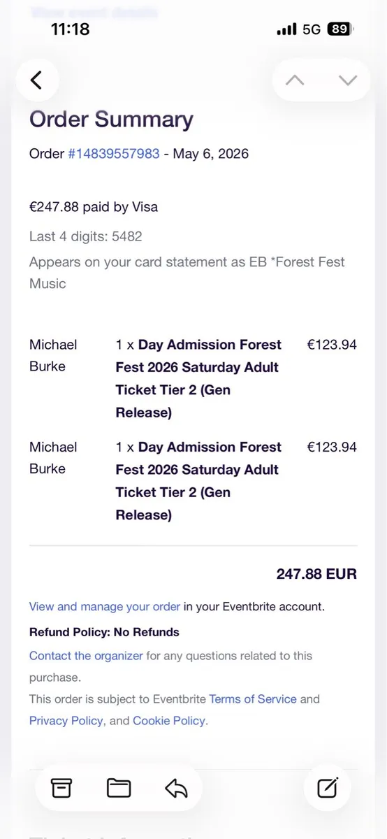 Music tickets