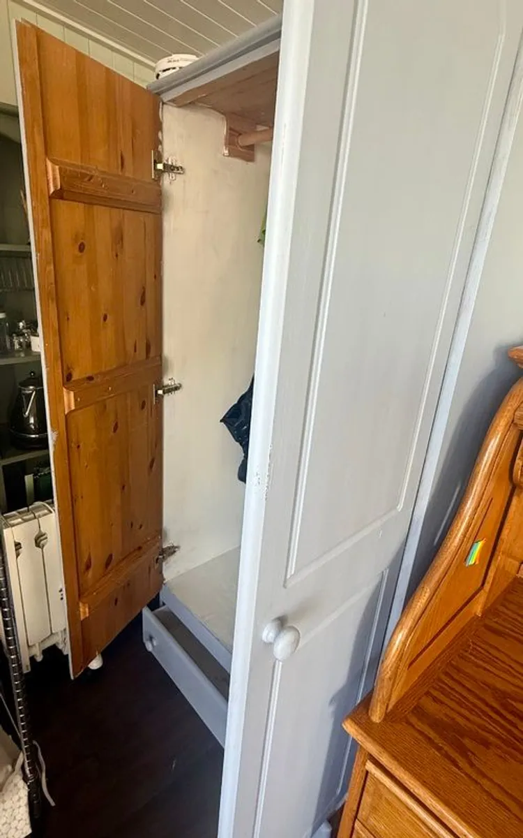 Solid Pine Painted Wardrobe - Image 3