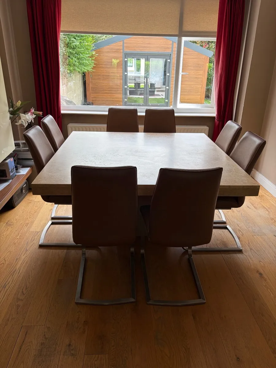 Large Dining Table & Chairs - Image 1