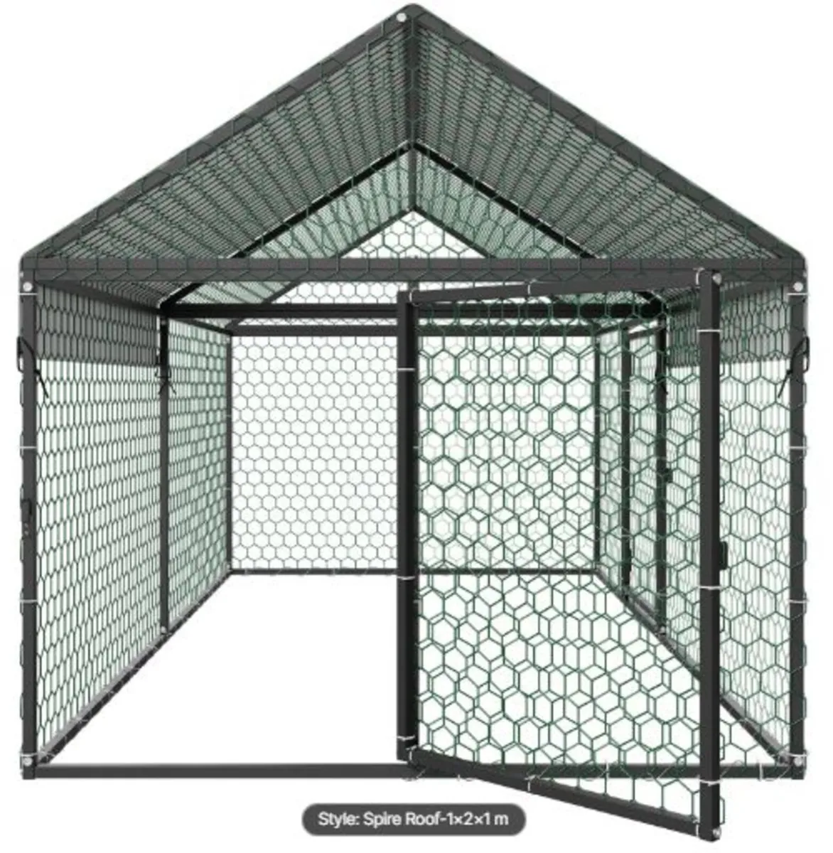 Metal Chicken Coop for 4-6 Chickens, 1 x 2 x 1 m, - Image 4