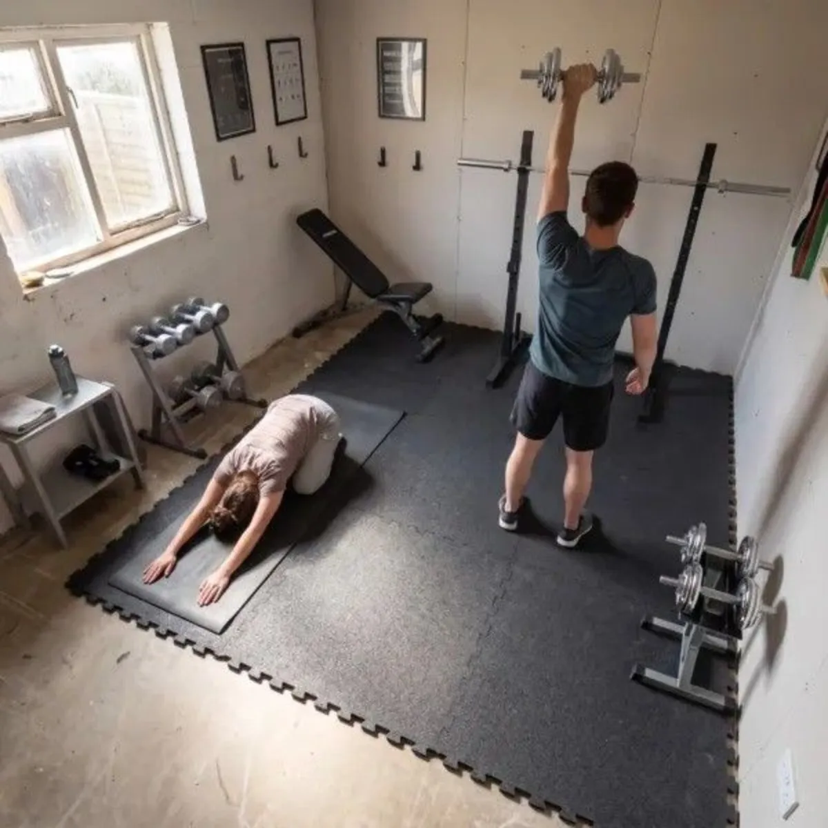 Heavy Duty Interlocking Gym Floor Tiles – 2cm Thic - Image 1