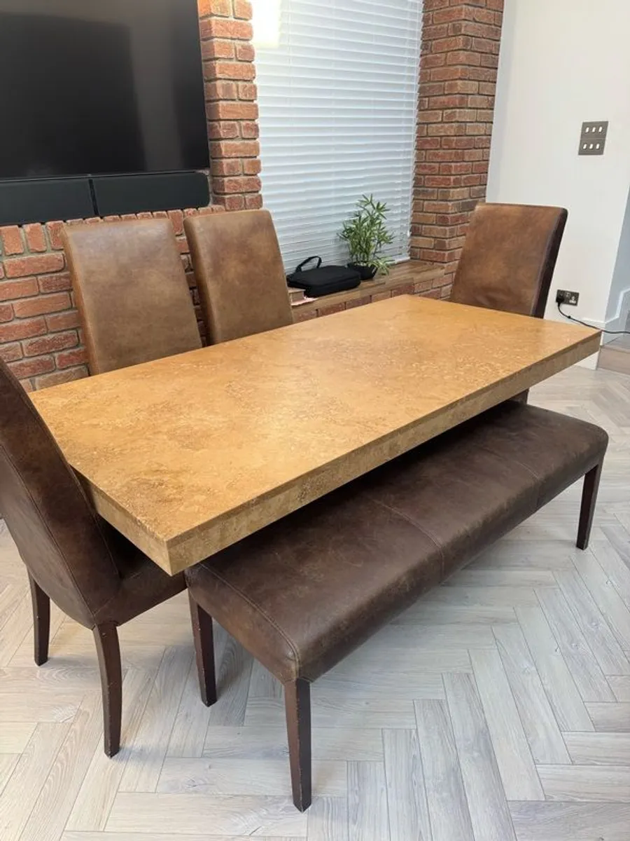 Marble Table and chairs - Image 2