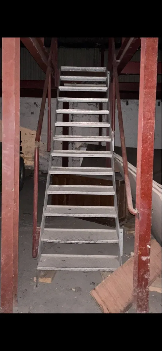 Galvanised Steel Stairs used for mezzanine - Image 1