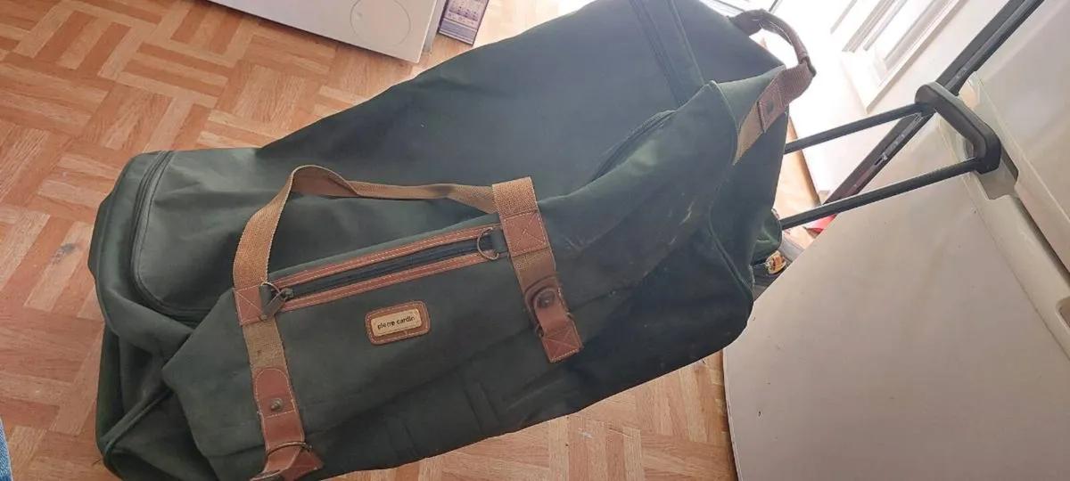 Vintage Pierre Cardin Green Canvas Duffel Bag - Image 2
