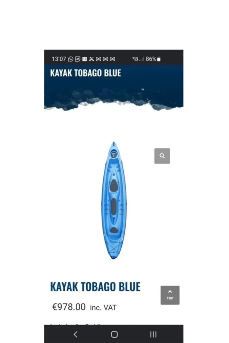 Tobago blue kayak 2 + 1 - Image 2
