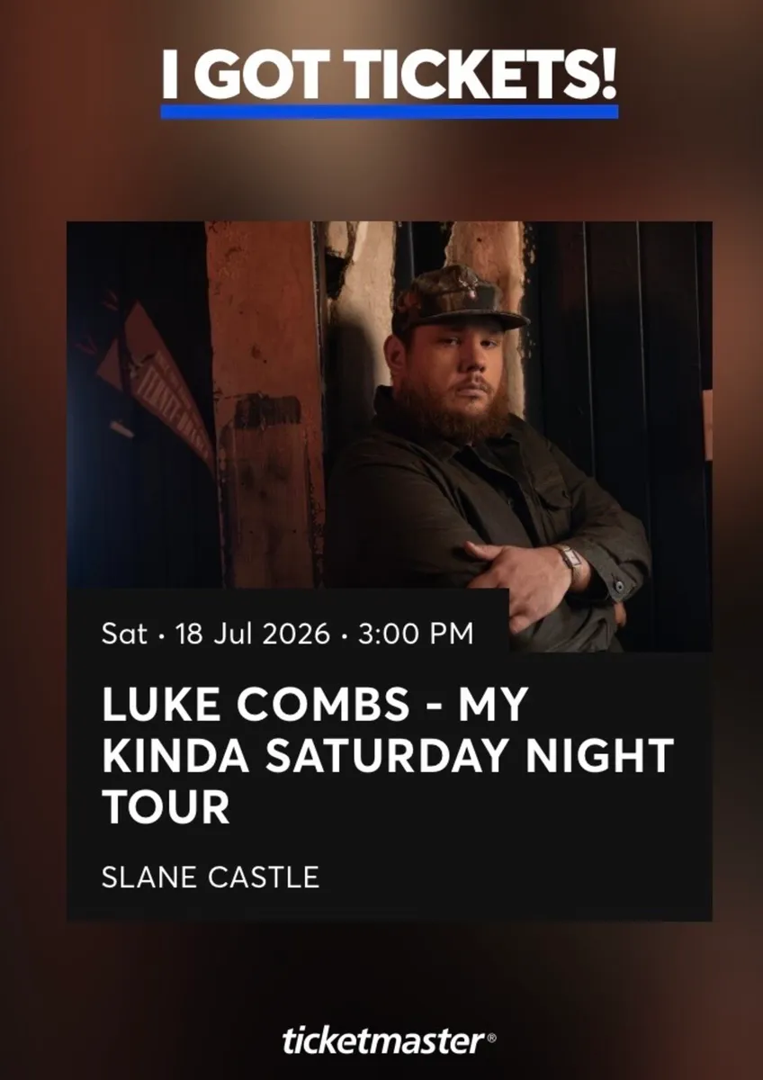 Luke Combs Slane concert tickets x2