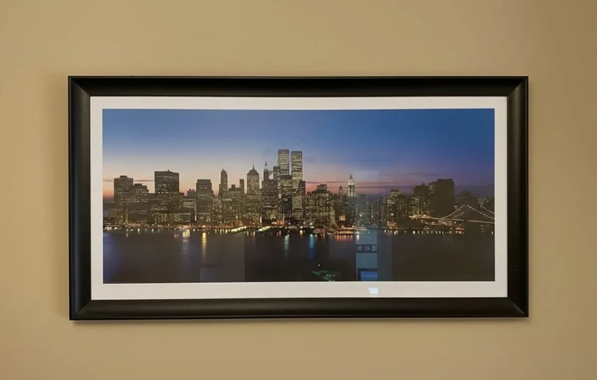 Large Framed New York Skyline Wall Art - Image 1
