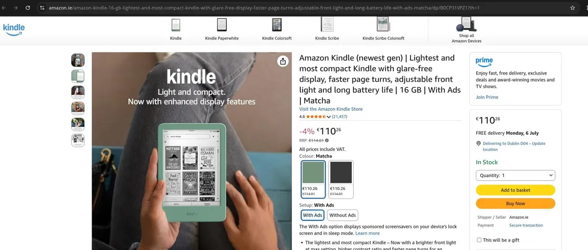 Amazon Kindle (2024, Newest Gen) 16GB - Image 1