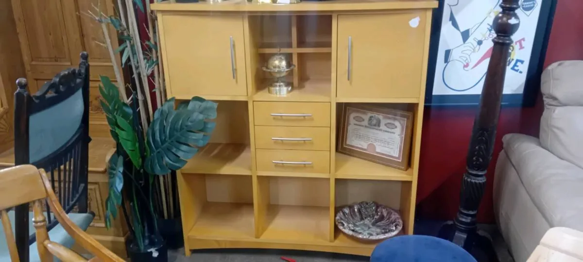 Modern Oak Effect Media Unit