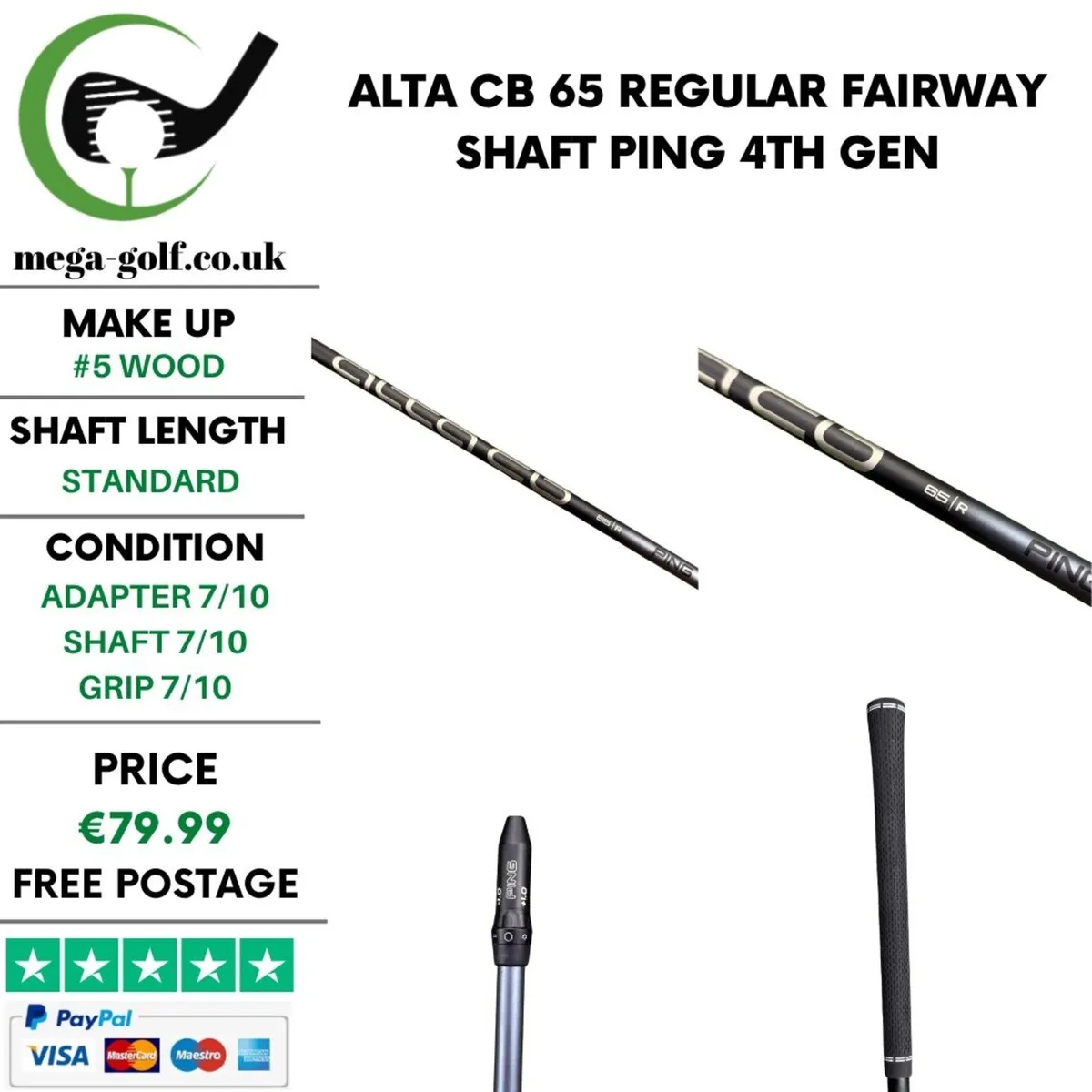 Alta CB 65 Regular #5 Wood Shaft / Ping 4th Gen - Image 1