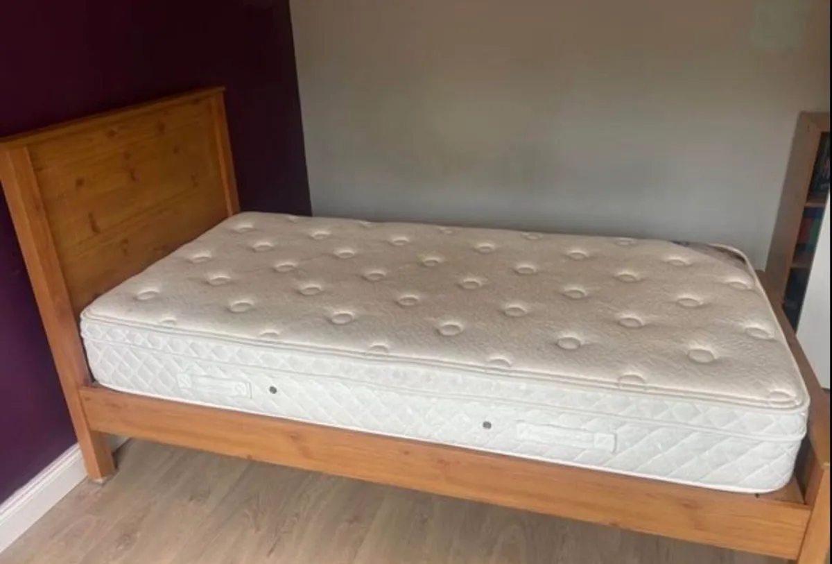As New - Stunning Solid Single Wooden Bed - Image 2