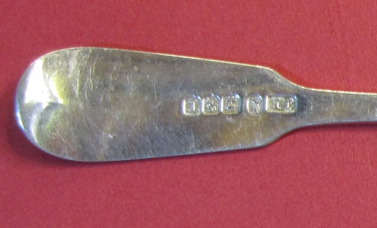 SIX ANTIQUE SILVER SPOONS   c 1839 - Image 3
