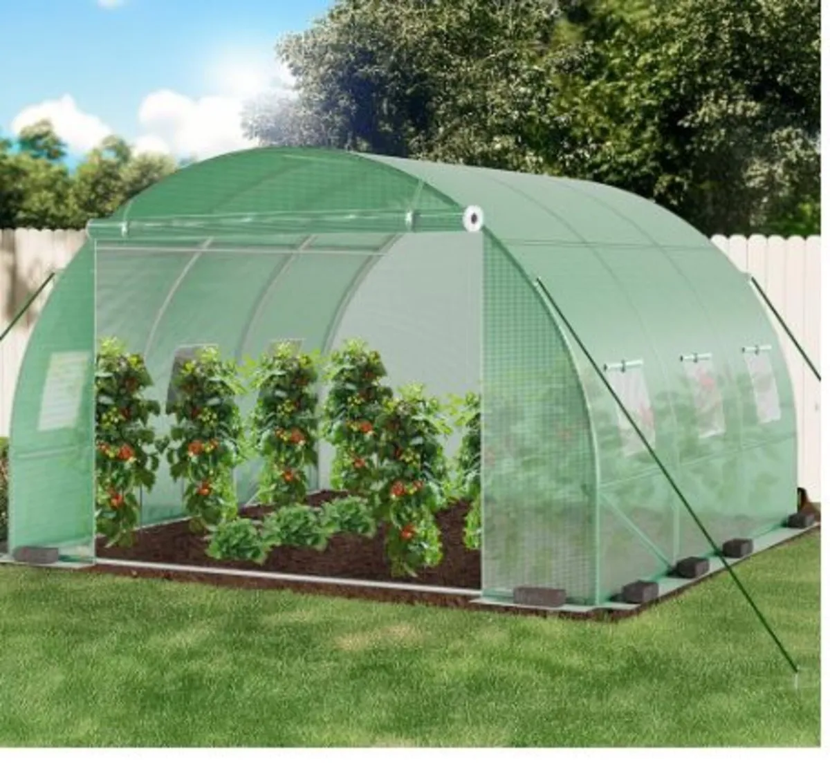 Polytunnel Greenhouse 3x3x2 m 9m² Poly Tunnels - Image 3
