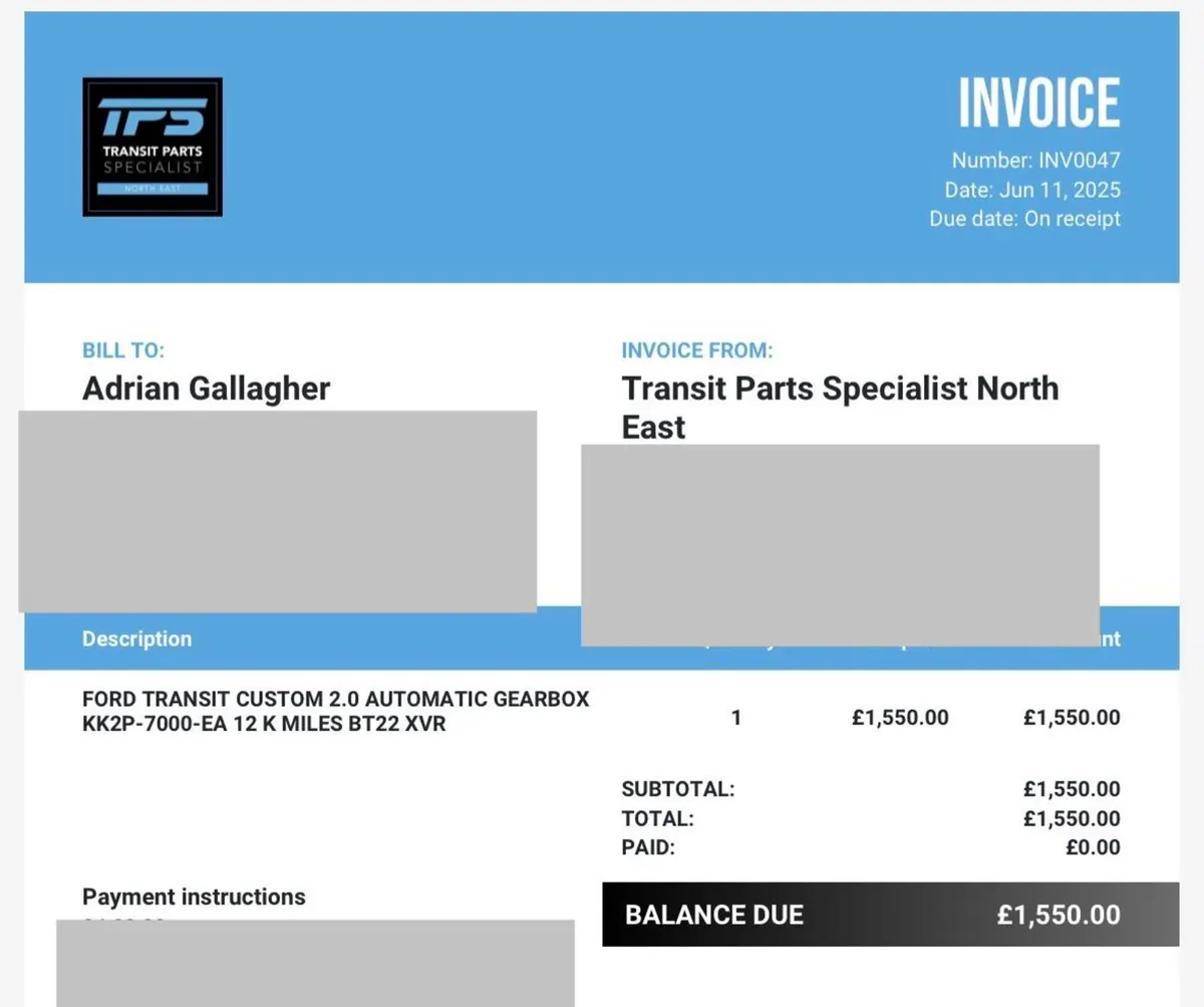 Automatic Ford Transit Custom Gearbox 2021 - Image 3