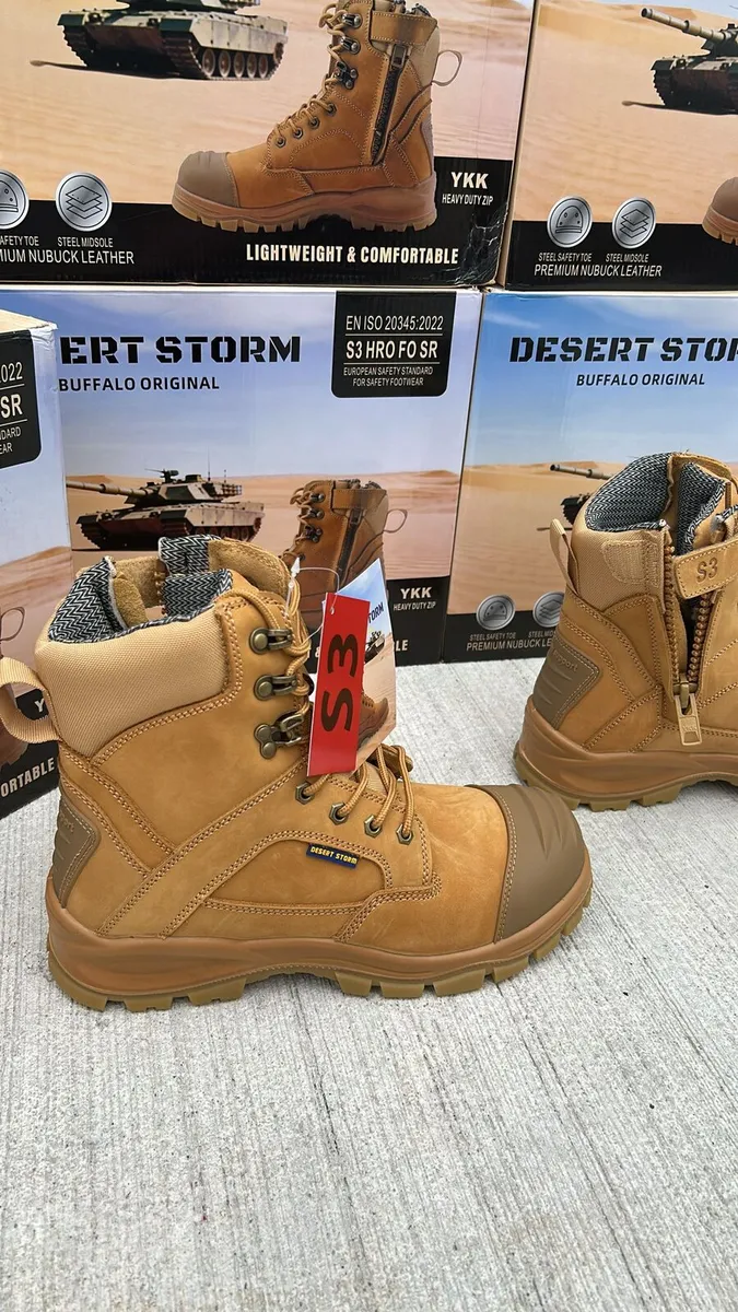 Desert Storm S3 Zip Work Boots - Image 2