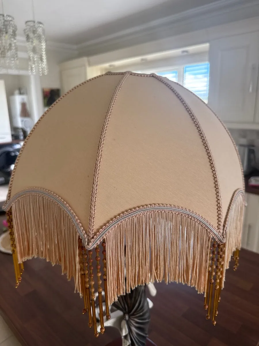 Lady Lamp with Orange Tassell Shade - Image 3