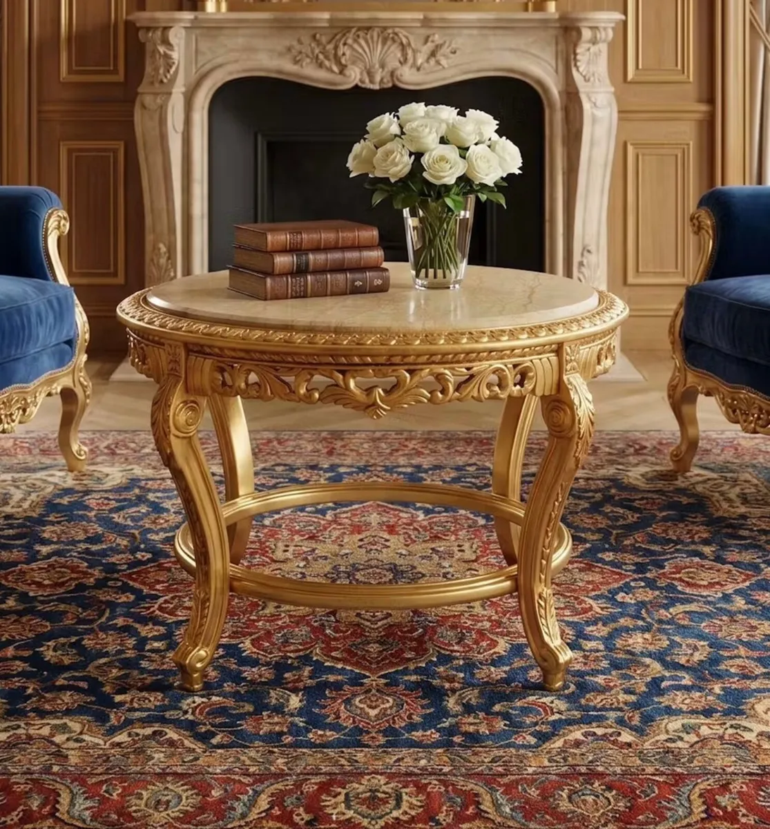 Nice sized circular coffee table - Image 3