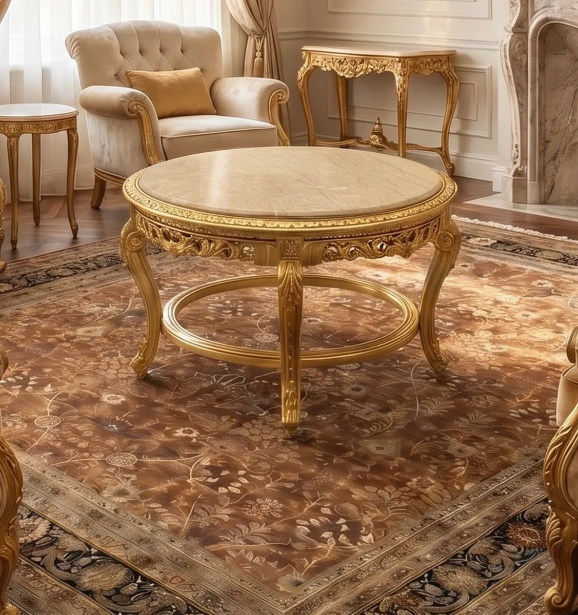 Nice sized circular coffee table - Image 1
