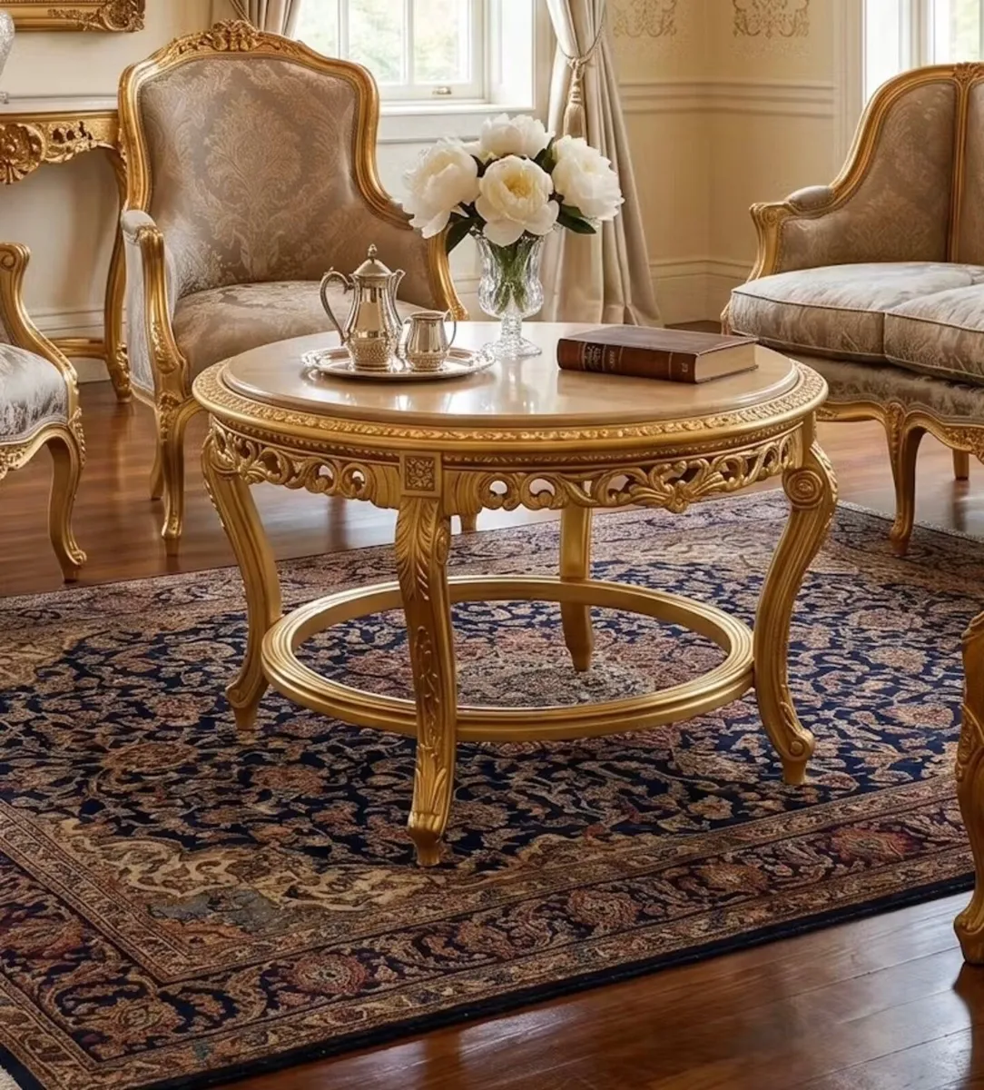 Nice sized circular coffee table - Image 2