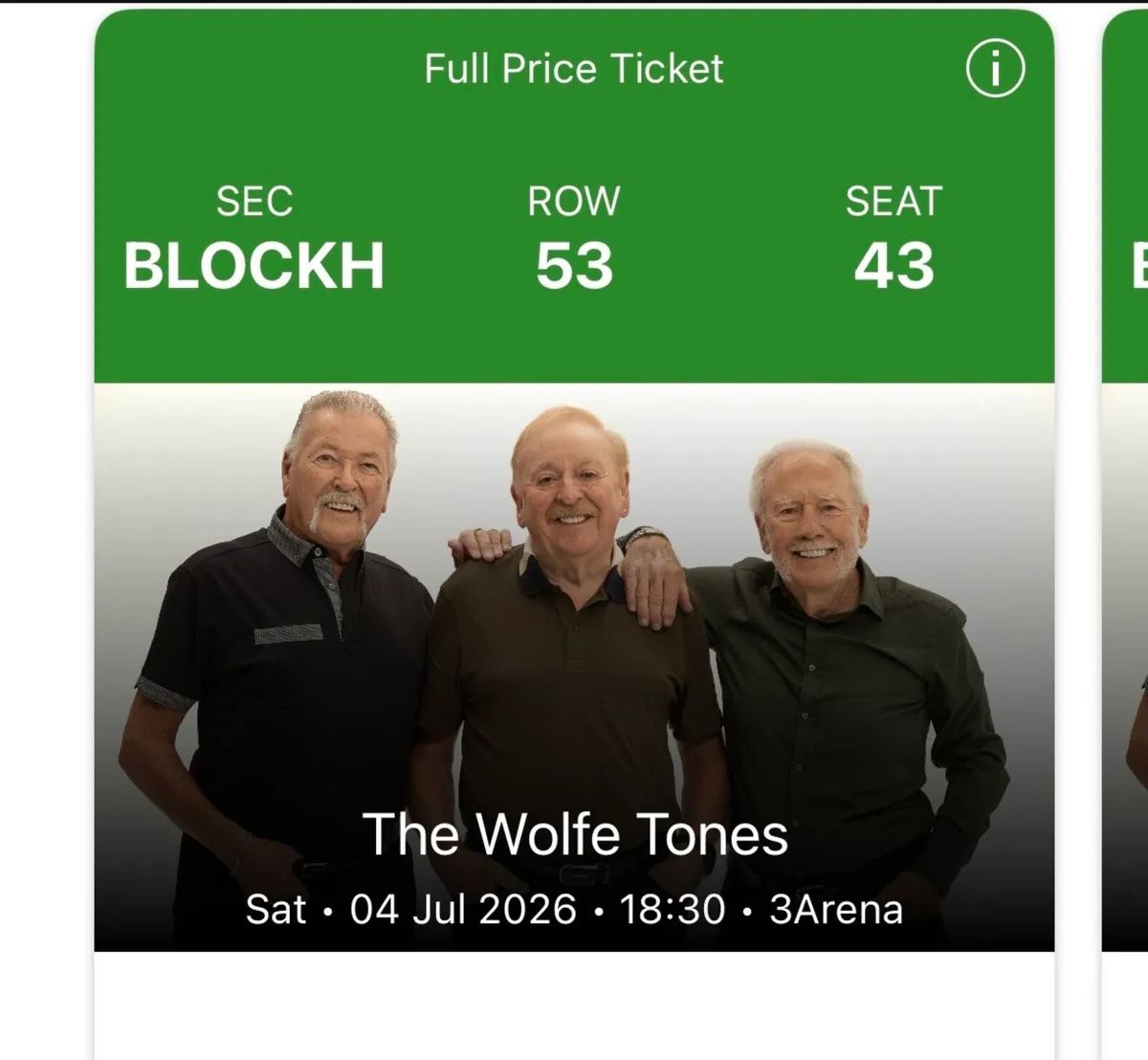 Wolfe tones tickets - Image 1