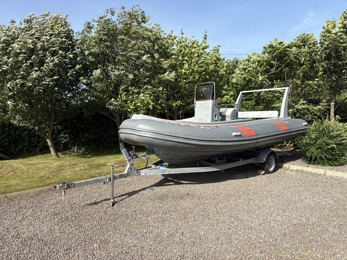 5.8m RIB boat and trailer - Image 1