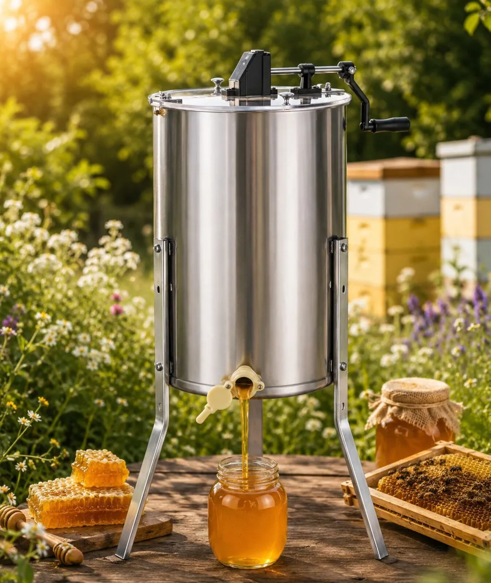 Manual Honey Extractor, 4/8 Frames Honey Spinner E - Image 1