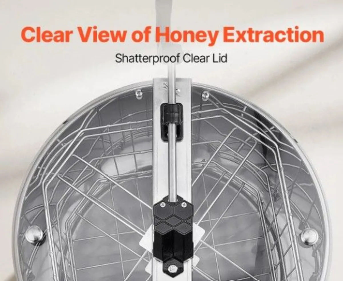 Manual Honey Extractor, 4/8 Frames Honey Spinner E - Image 4