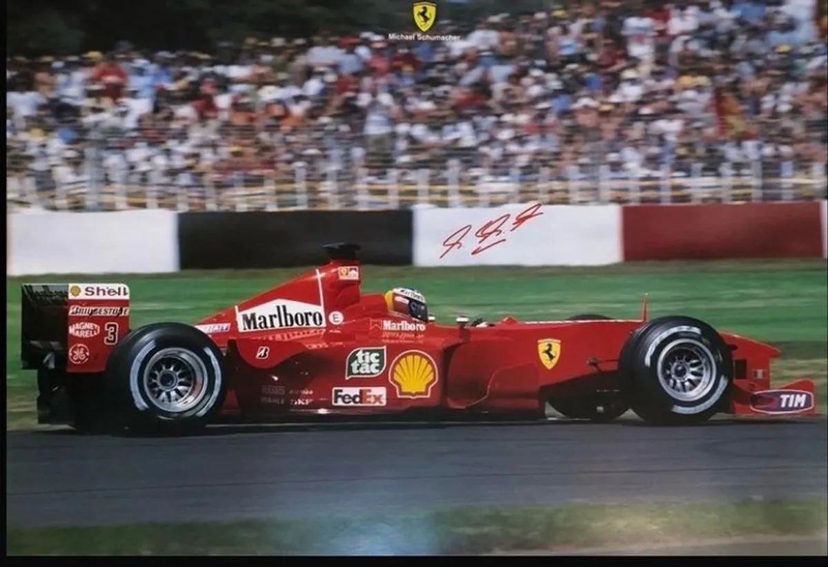 Signed Michael Schumacher official Ferrari factory poster - Image 2
