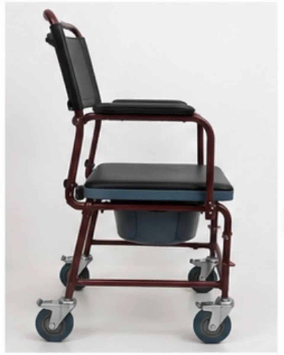 Mobile Commode / Shower Chair with Wheels - Image 3
