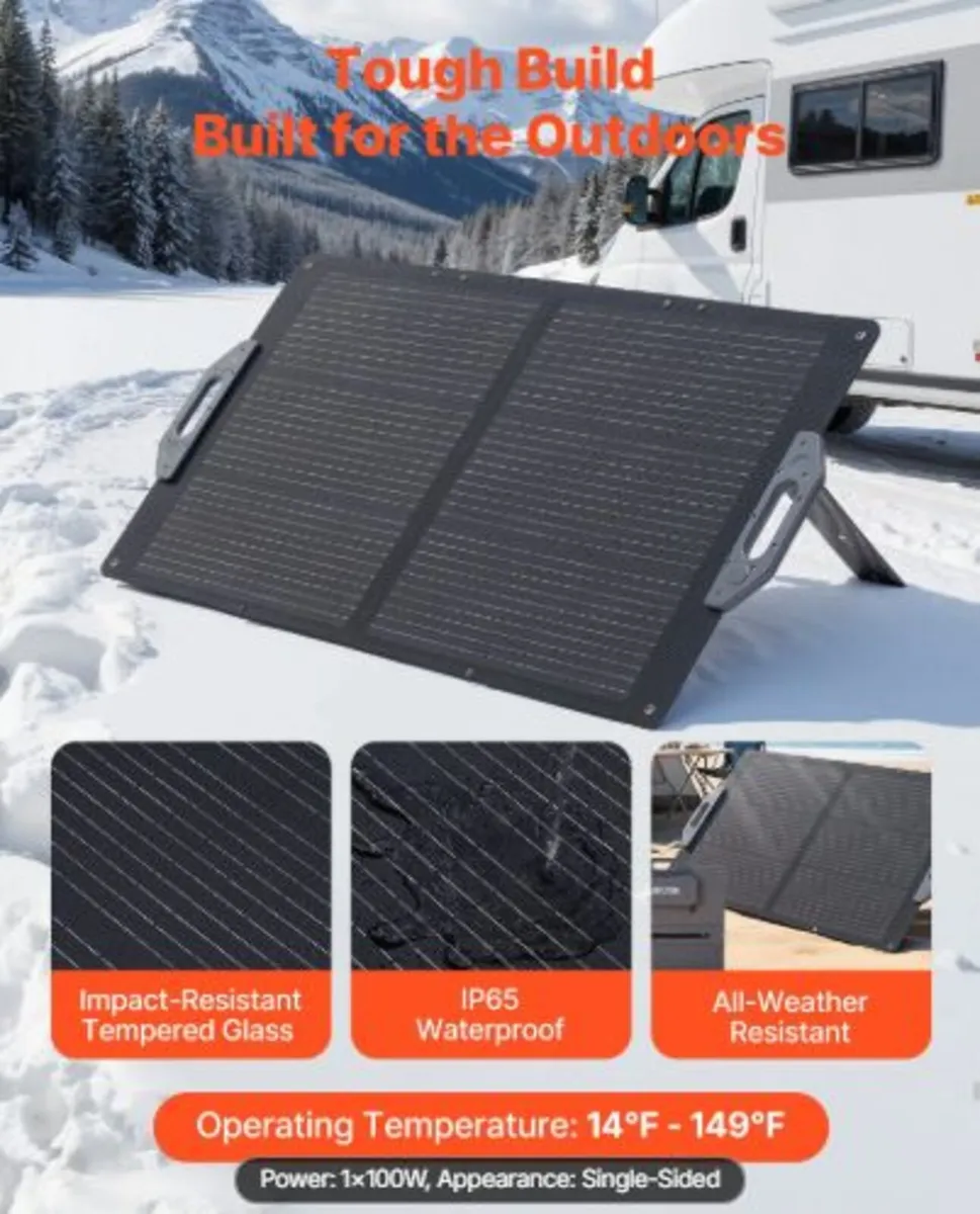 100W Foldable Solar Panel, 24% High-Efficiency - Image 2