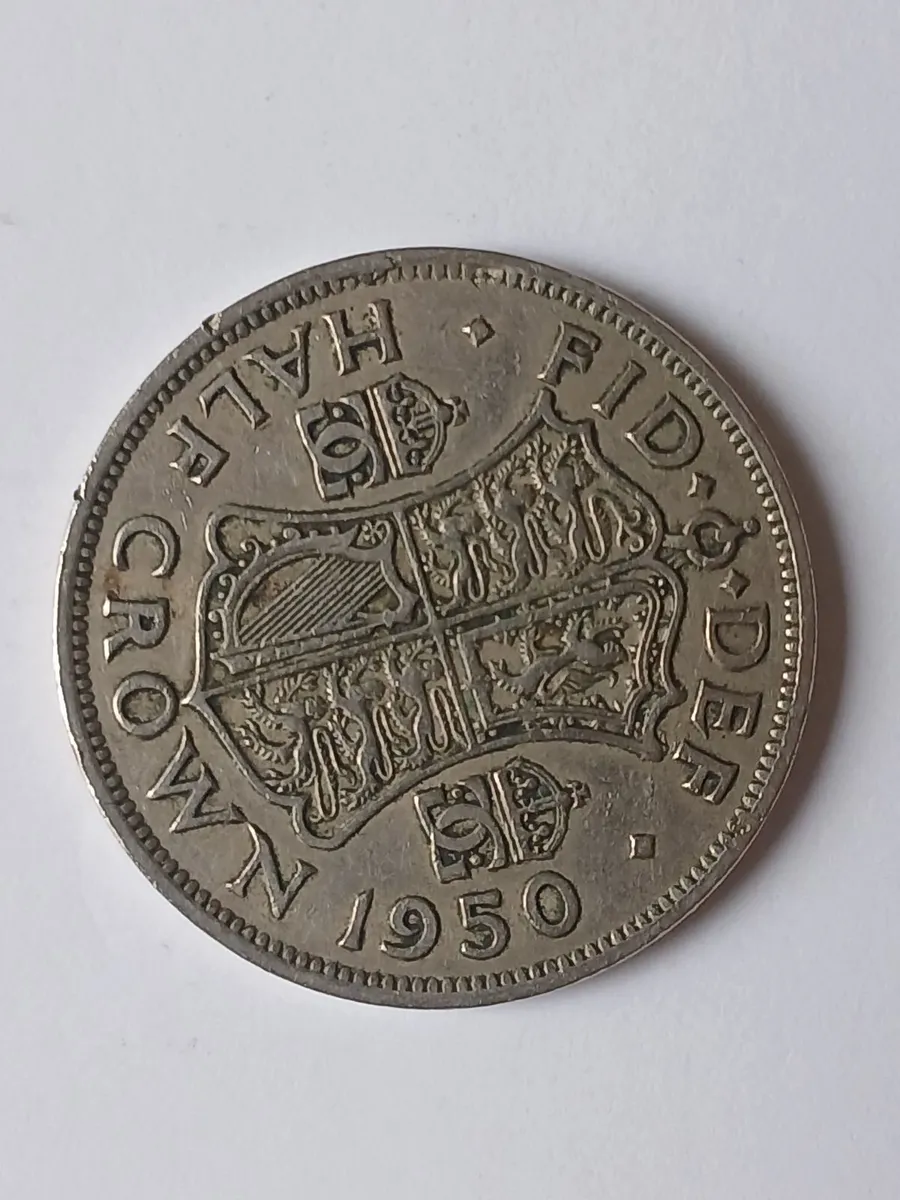 1950 british half crown - Image 1