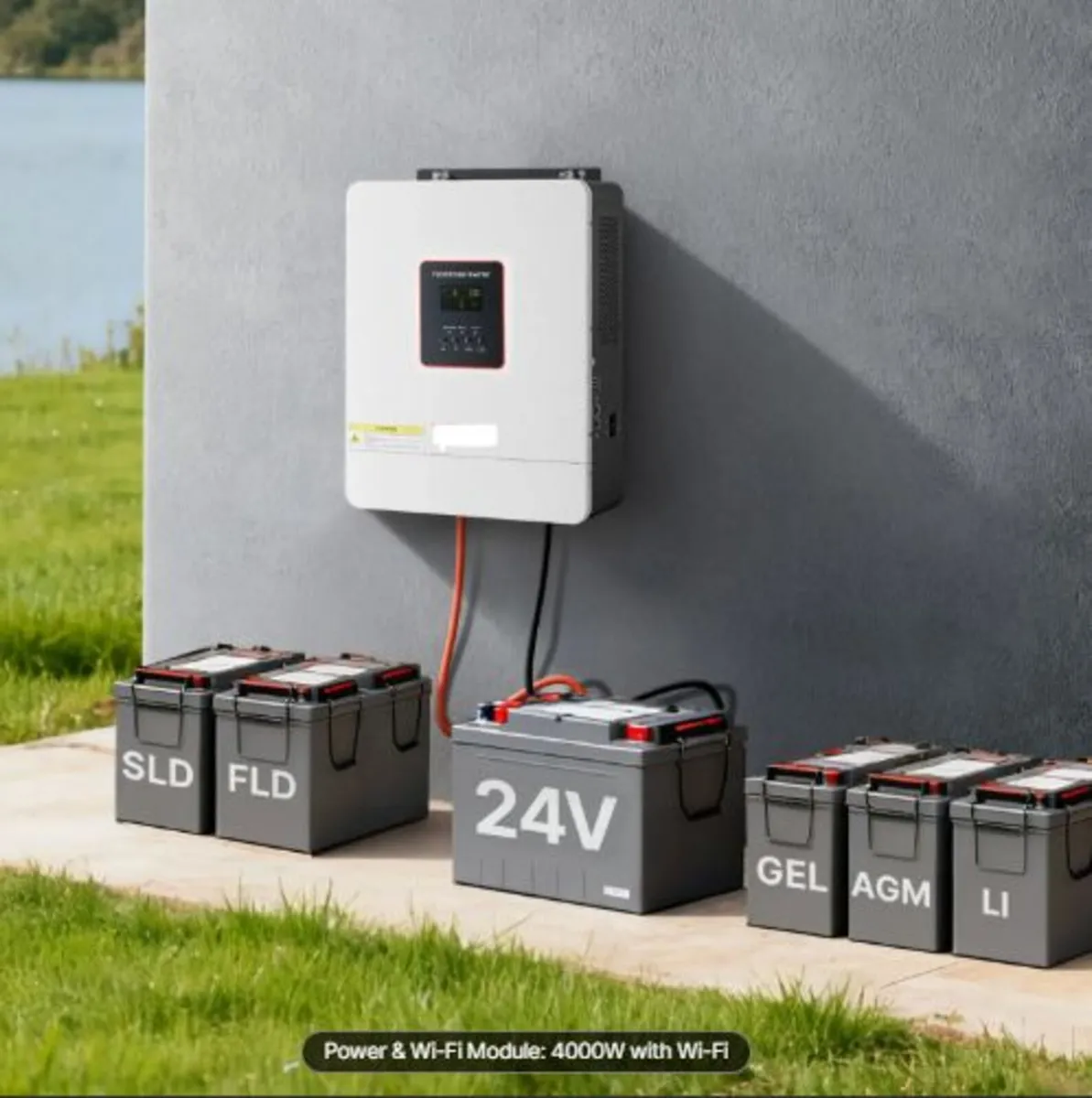 4000W Hybrid Solar Inverter, 24V DC to 230V AC, - Image 3