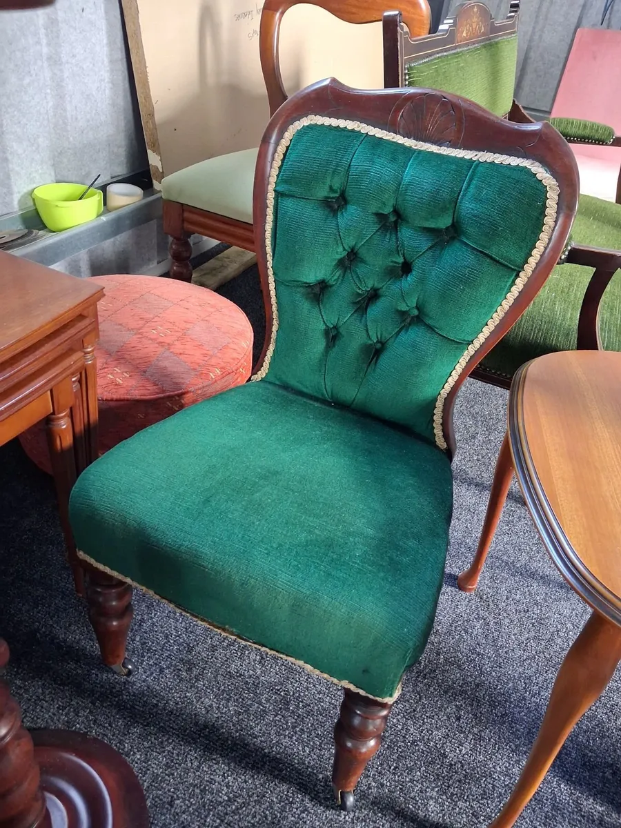 Vintage chair and bench - Image 1
