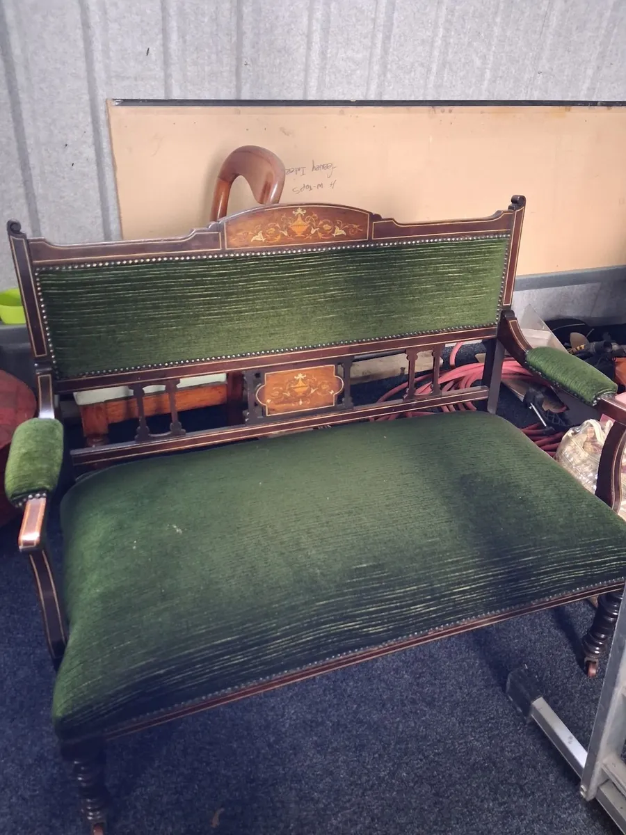Vintage chair and bench - Image 2