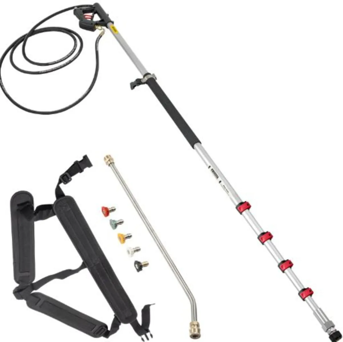 Telescoping Pressure Washer Wand,609.6cm 5-Section - Image 1