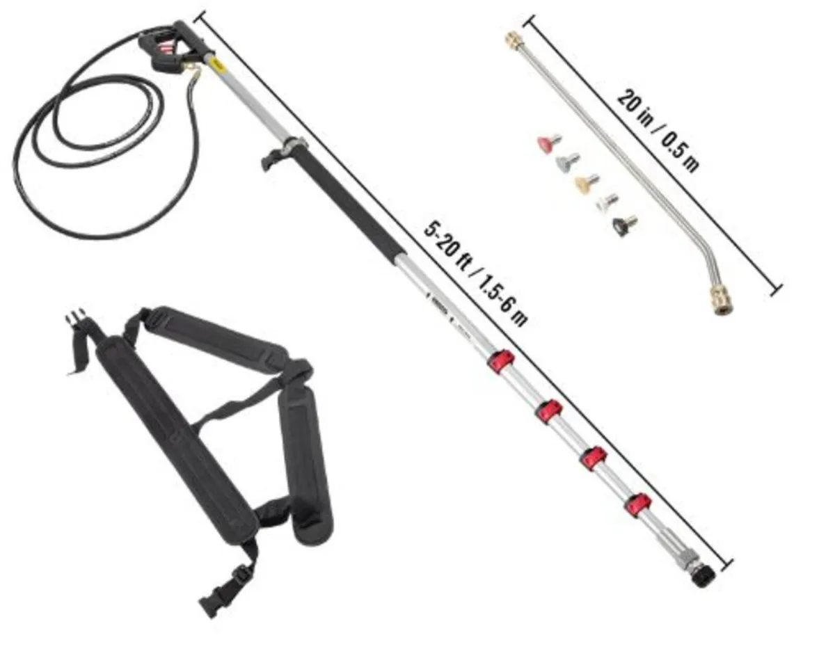 Telescoping Pressure Washer Wand,609.6cm 5-Section - Image 3