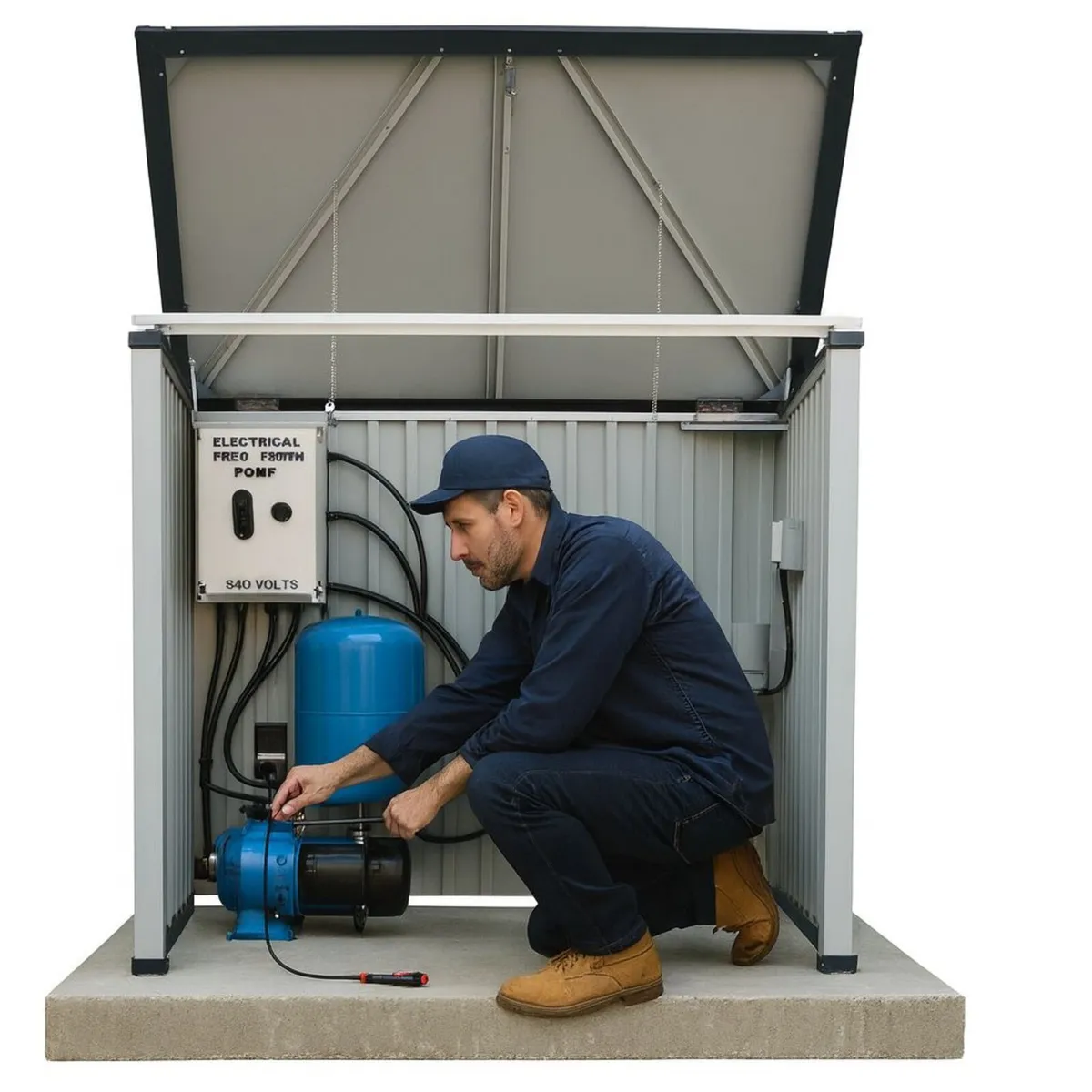 5×3 Steel Shed – Pump House / Well Pump Cabinet / - Image 3