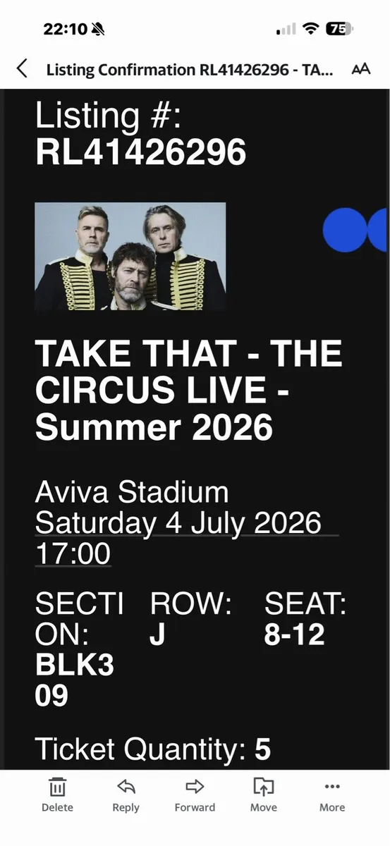 Take That tickets - Image 1