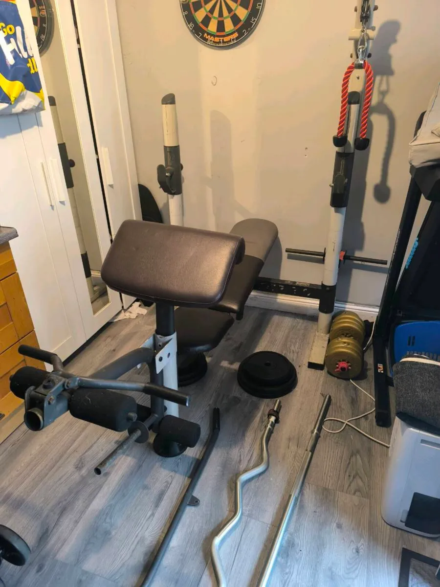 Bench and weights - Image 1