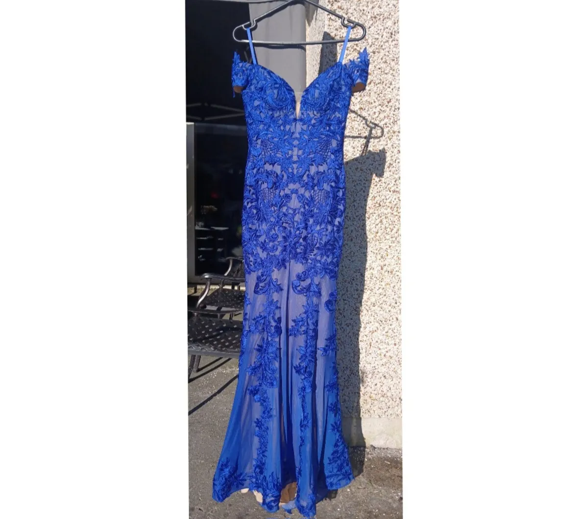 Royal Blue Lace Debs Dress in UK 8 - Image 3