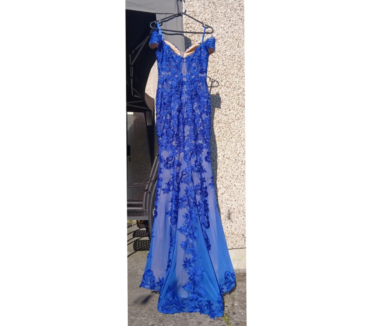 Royal Blue Lace Debs Dress in UK 8 - Image 4