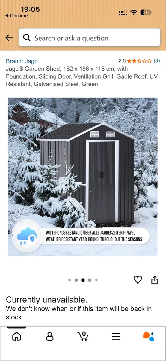 Steel shed in boxes (faulty item) read description - Image 2