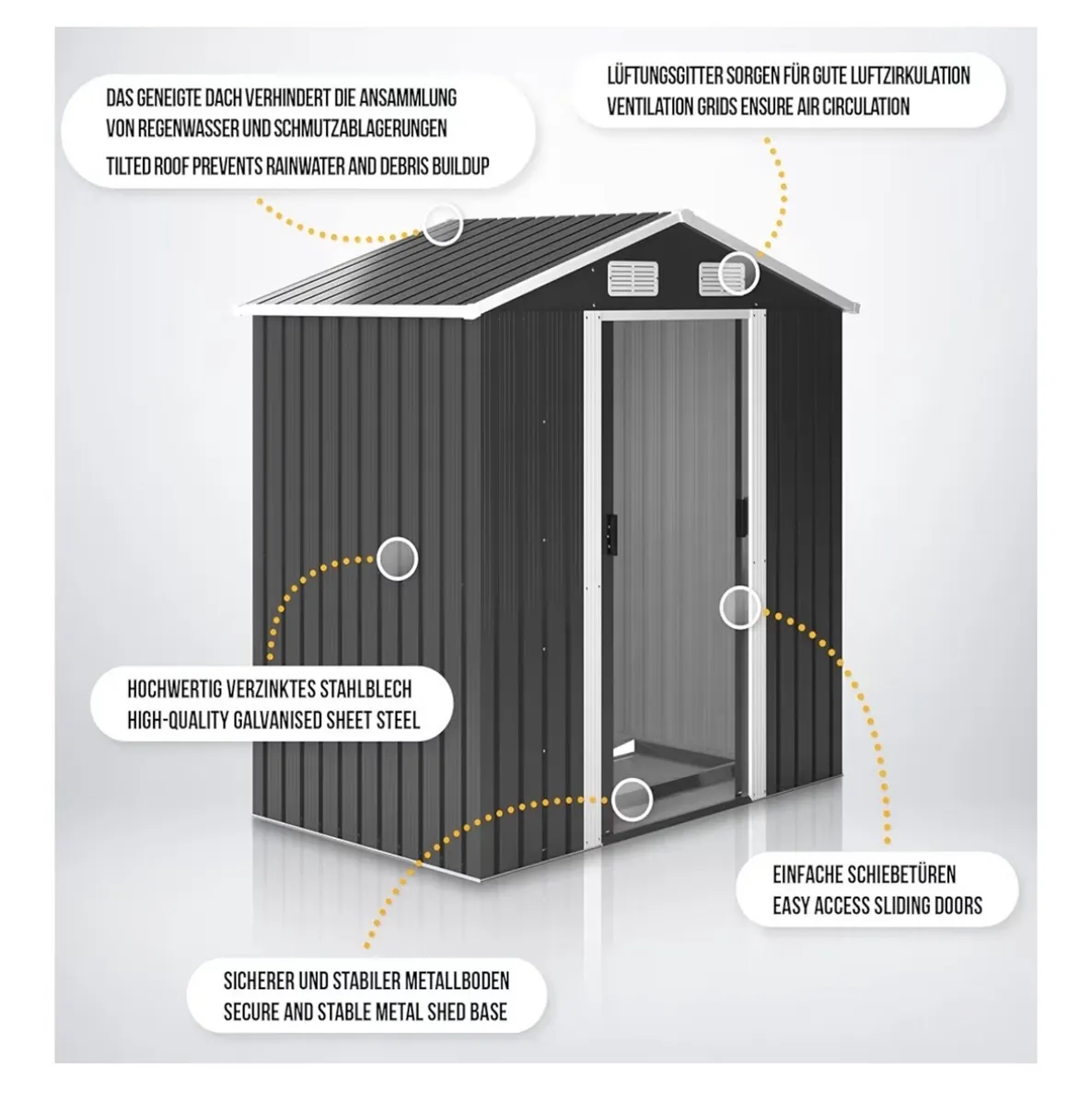 Steel shed in boxes (faulty item) read description - Image 3