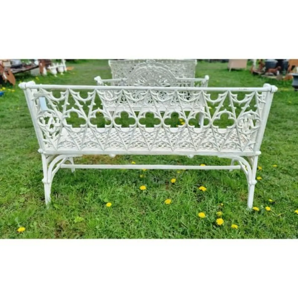 Bench Cast Iron Gothic H27 - Image 3