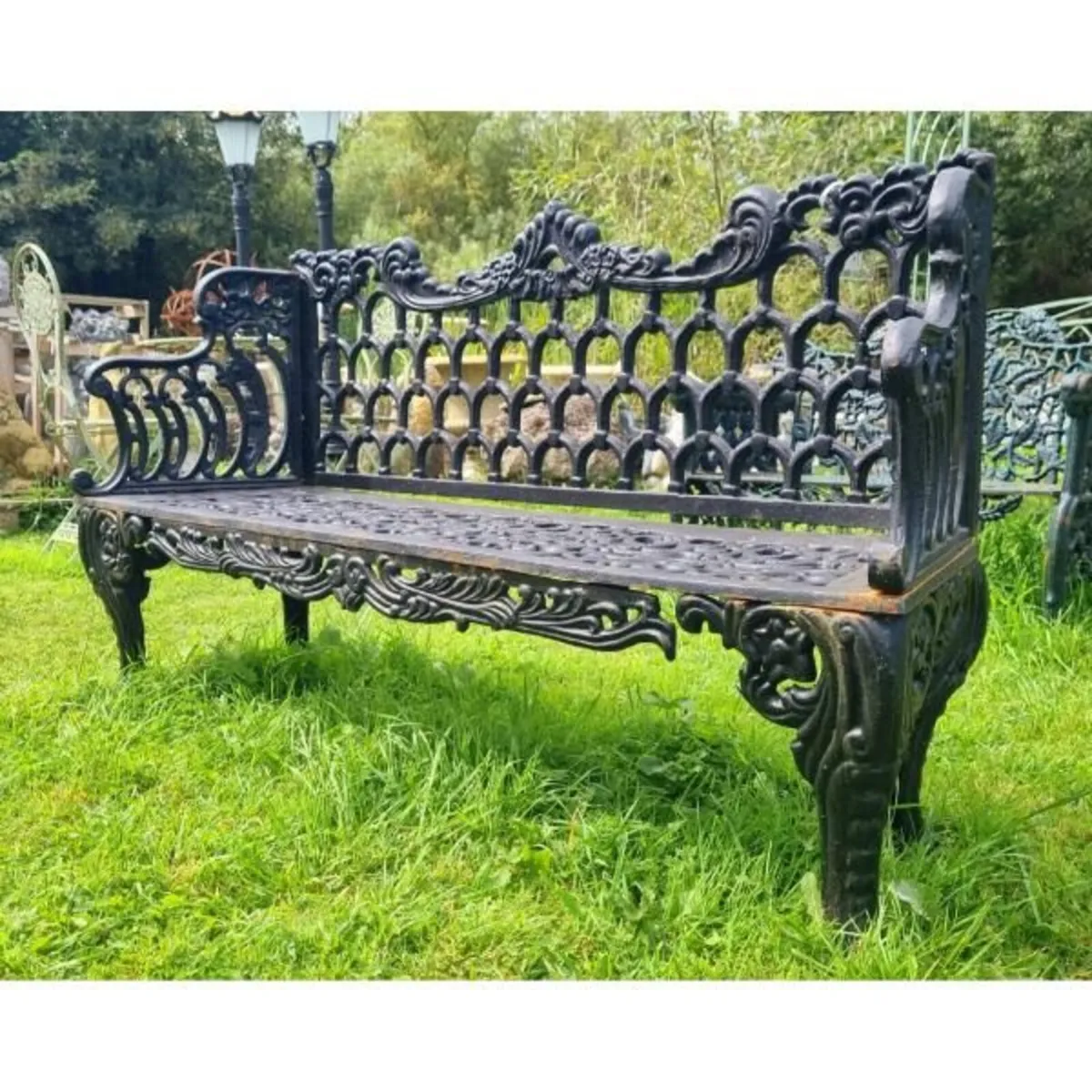 Bench Cast Iron Horse Shoe Large Black CH-R-742-B - Image 2