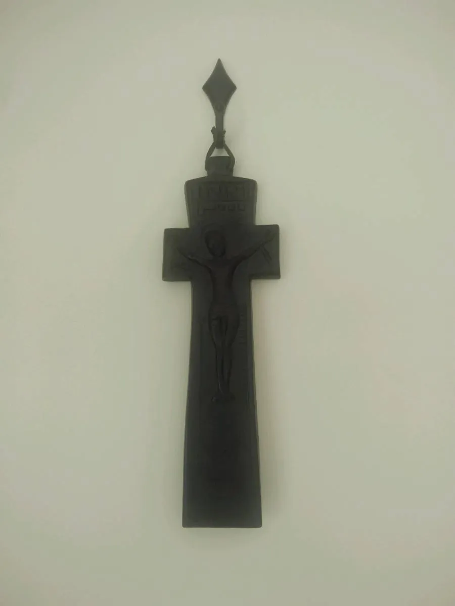 Irish Bog oak Penal Cross handcrafted from bog oak - Image 3