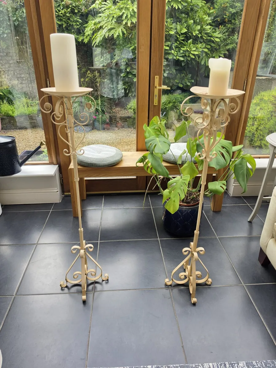 2 Metal Candle Holders