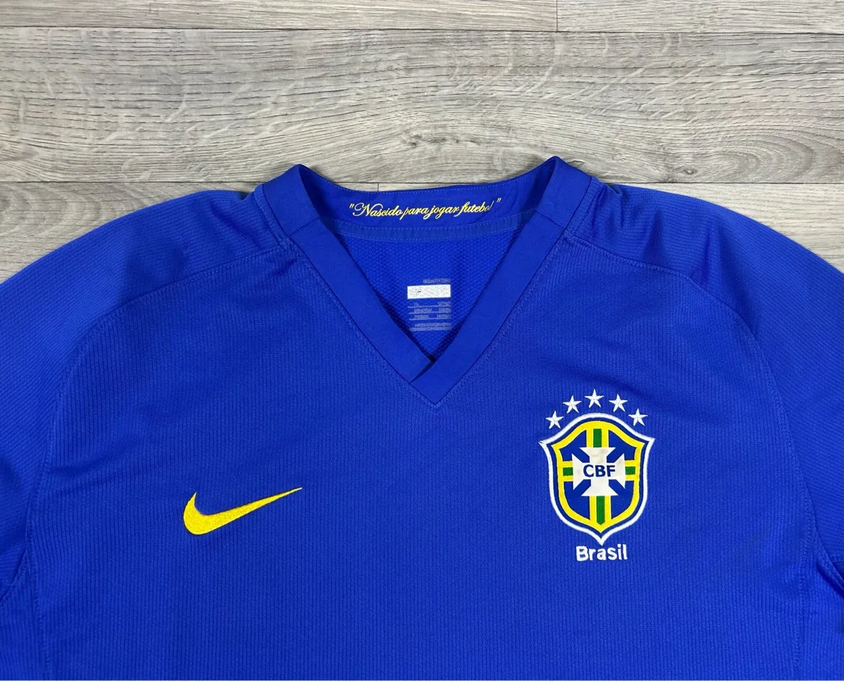Vintage 2008 Nike Brazil Away Jersey Shirt Mens XL - Image 3