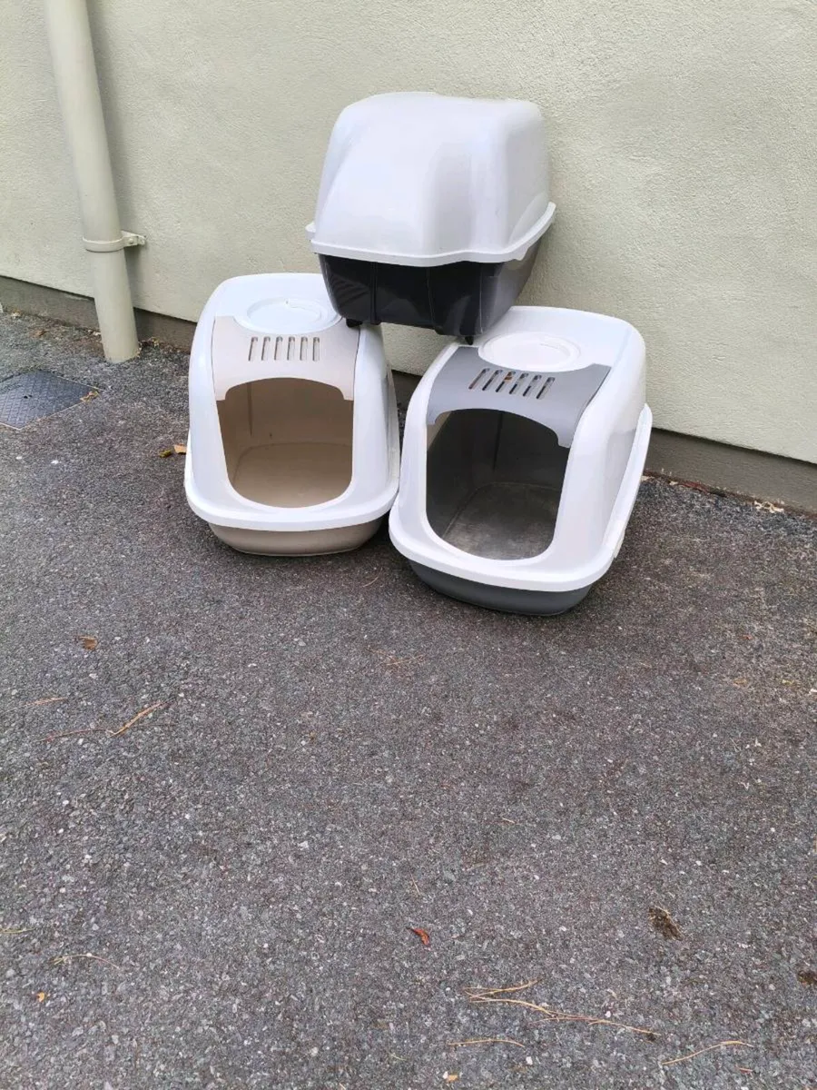 3,cat boxes, perfect for outdoor cats or litter - Image 1