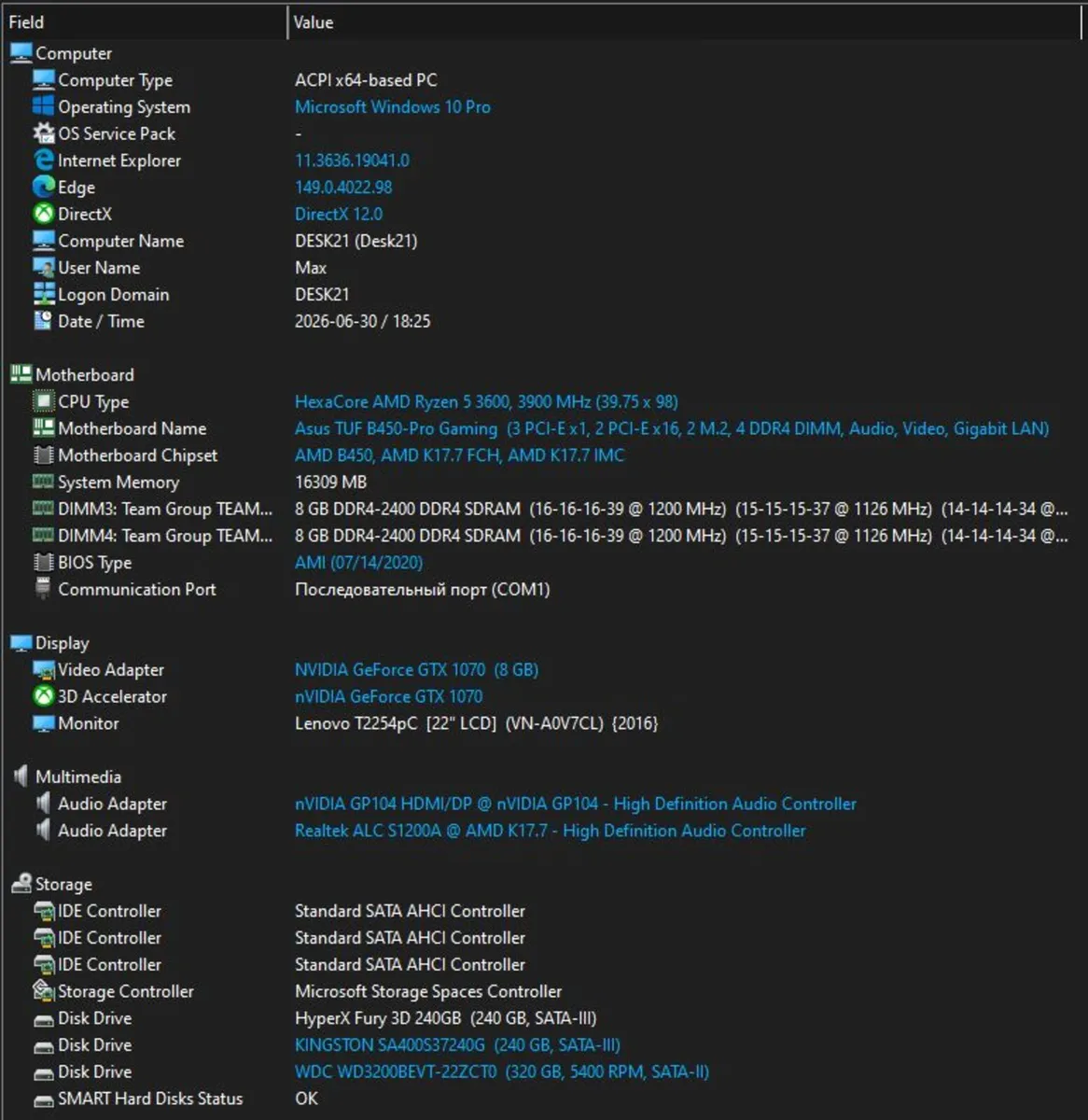 Gaming PC Ryzen 5 3600, GTX 1070 8GB, 16GB RAM, Du - Image 4